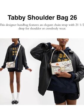 Coach White Multicolor Graphic Tabby Shoulder Bag